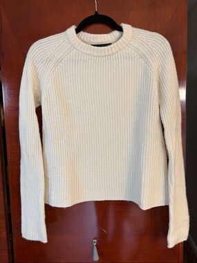 Jenni Kayne Fisherman Cashmere Sweater Brown Minimalist Luxury Elevated Sz S